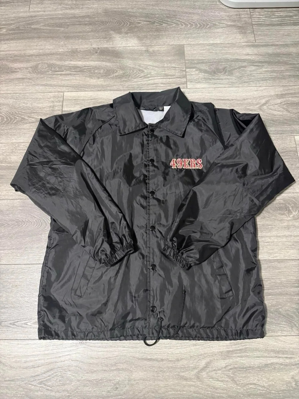 Dunbrooke Black 49ERS Coach Windbreaker